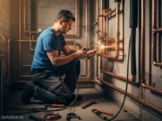 instalator in Timisoara cu tevi din cupru la o instalatie de incazire